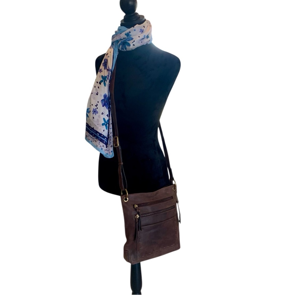 👖 Nino BOSSI Leather Brown Crossbody 👢 - Picture 2 of 11